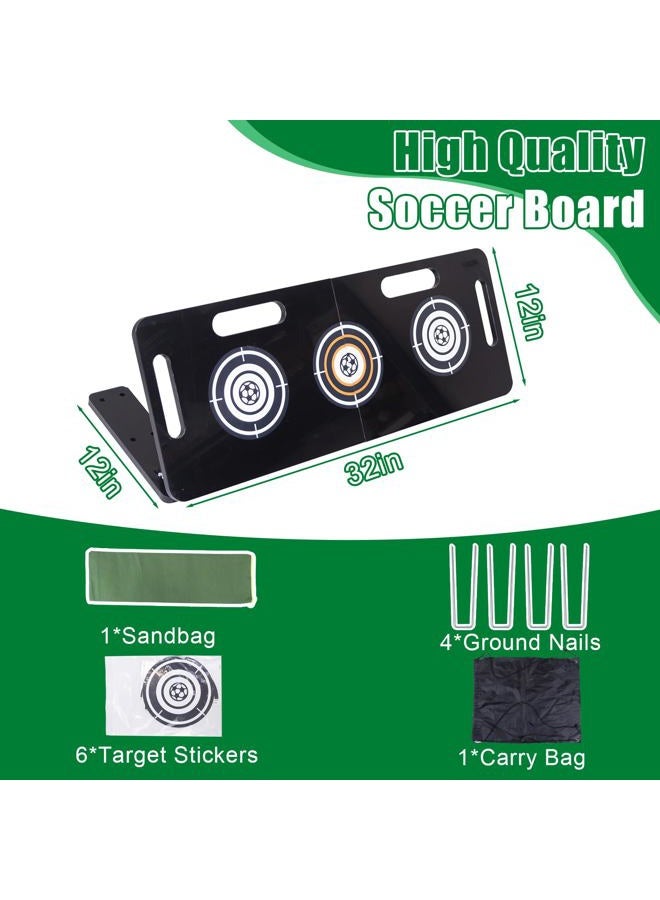 WodGod Upgrade 3-Angles Foldable Soccer Rebounder Board,Includes 1 Sandbag,4 Ground Nails,12 Target Stickers,1 Carry Bag,Portable Soccer Wall for Passing & Shooting Practice - Image 5