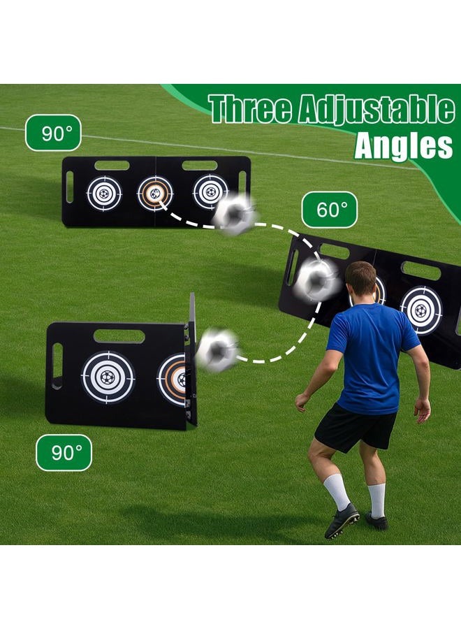 WodGod Upgrade 3-Angles Foldable Soccer Rebounder Board,Includes 1 Sandbag,4 Ground Nails,12 Target Stickers,1 Carry Bag,Portable Soccer Wall for Passing & Shooting Practice - Image 2