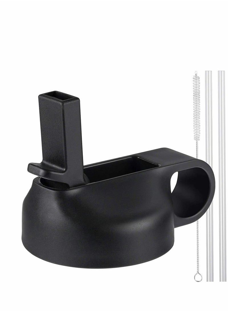 Lid Suitable For Hydro Flask,Straw Cap Wide-Mouth Water Bottle 18 32 40 Ounces (About 1.18 Liters) Wide Mouth, Straw Top Replacement (With 2 Straws And 1 Brush)  - Image 1
