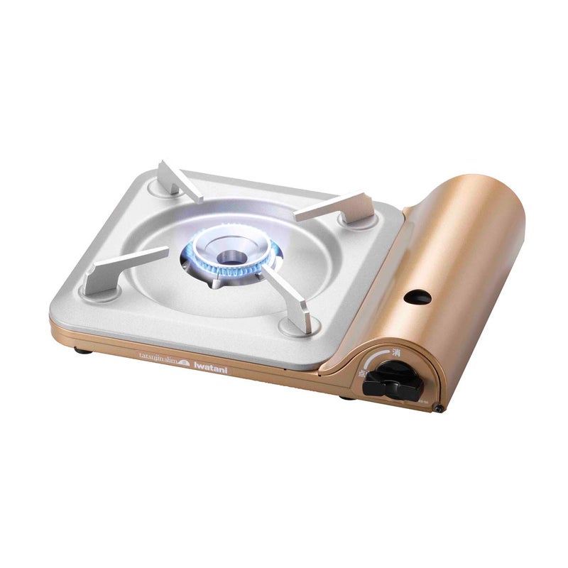 Iwatani Portable Gas Stove, Slim Butane Cooker for Outdoor Camping and Home, Made in Japan - Image 1