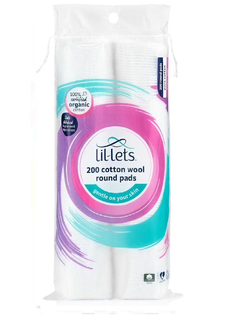 Lil-lets Cotton Wool Round Pads 200`s
