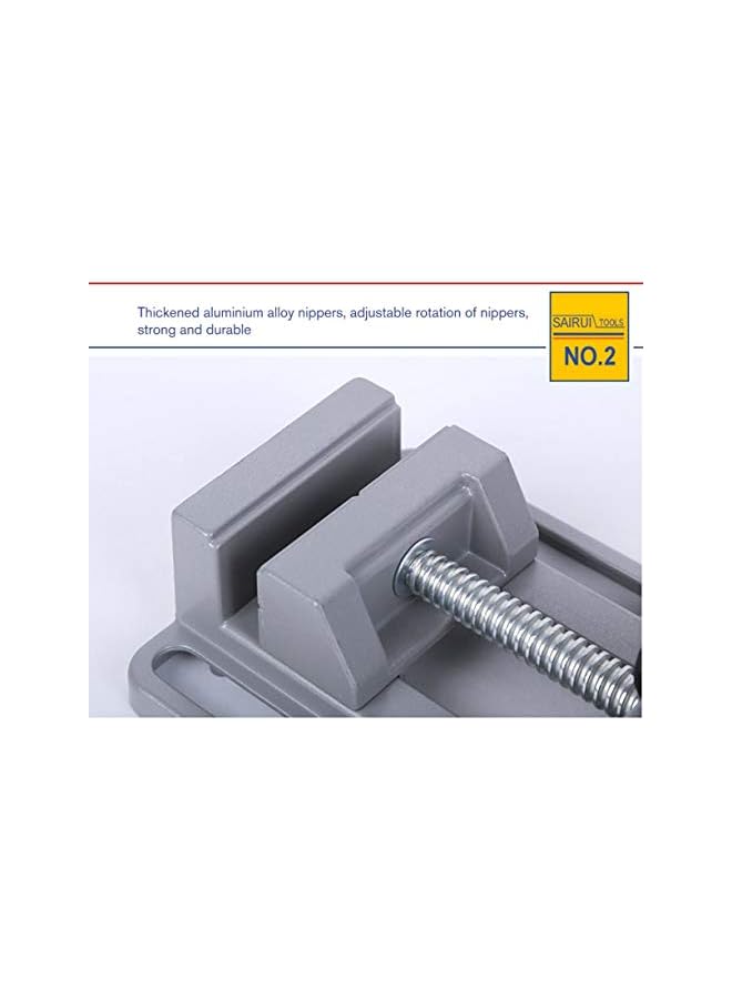 promass Mini Multifunctional Working Table Drill Milling Machine Parallel-jaw Vice Drill Bench Clamp Vice Worktable For Woodworking - Image 5