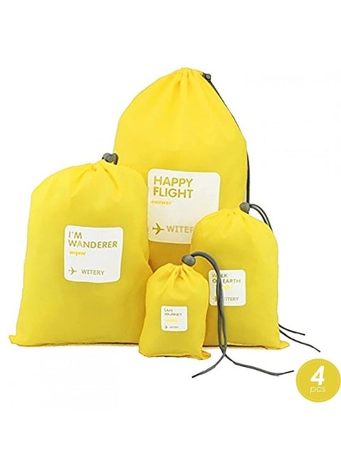 4-Piece Waterproof Drawstring Storage Bags