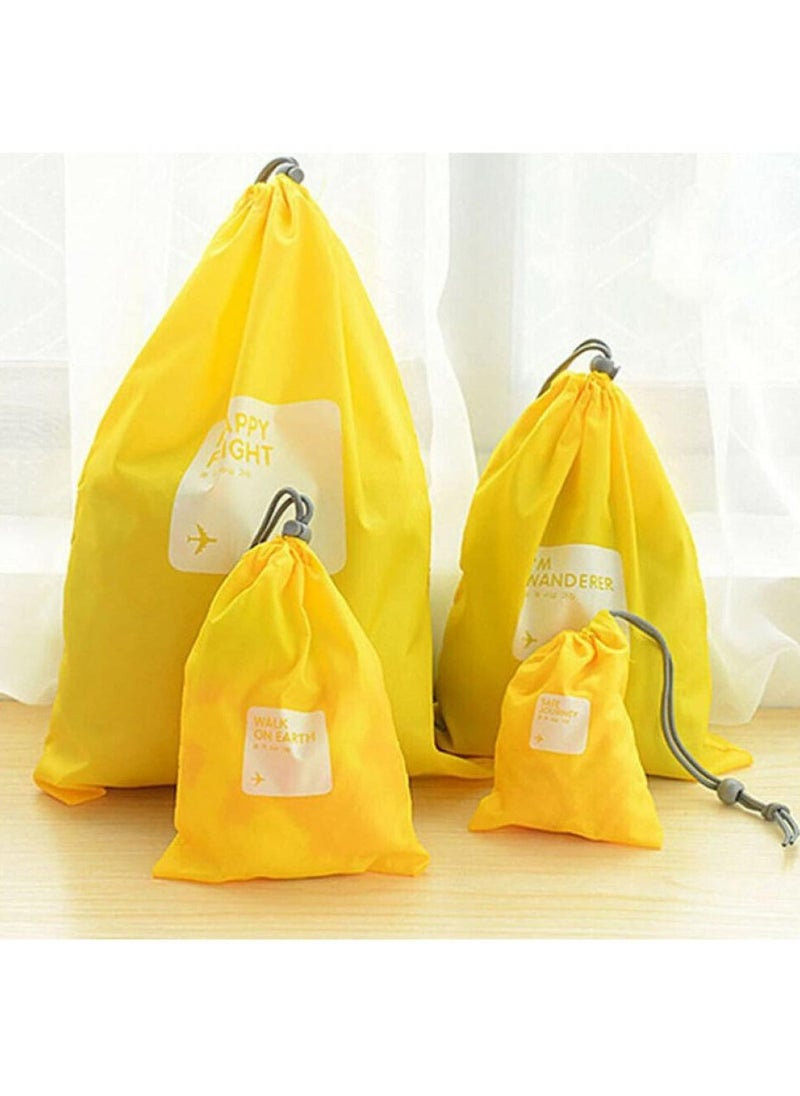 4-Piece Waterproof Drawstring Storage Bags
