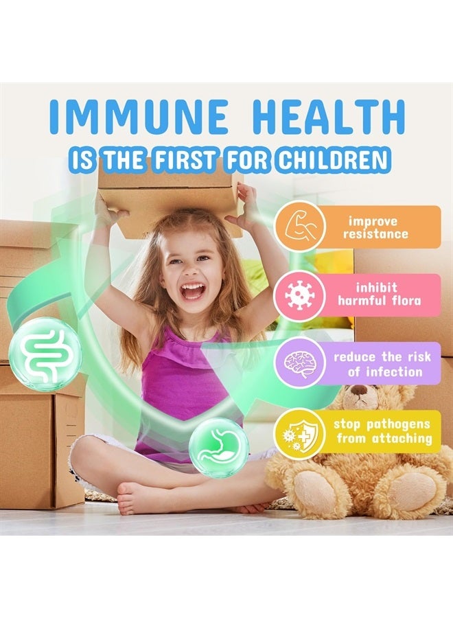 ZEBORA Kids Probiotic & Prebiotics Powder Age 3+ Support Children's Digestive & Immune System with Natural Source, Promotes Constipation Relief, Non-GMO, Gluten-Free, 30 Packets with 5 Billion CFUs - Image 5