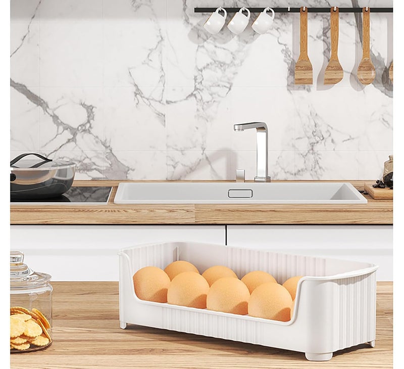 KNB SELLING Set of 1 Stackable Egg tray for 30 eggs Egg Box Eggs Storage Box Egg Container for Fridge Egg Holder Ideal Egg storage box for fridge Egg tray for fridge Durable egg organiser - Image 1