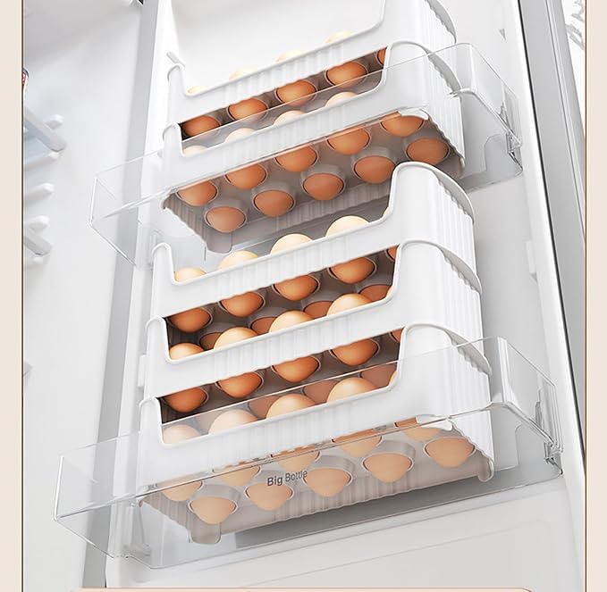 KNB SELLING Set of 1 Stackable Egg tray for 30 eggs Egg Box Eggs Storage Box Egg Container for Fridge Egg Holder Ideal Egg storage box for fridge Egg tray for fridge Durable egg organiser - Image 5