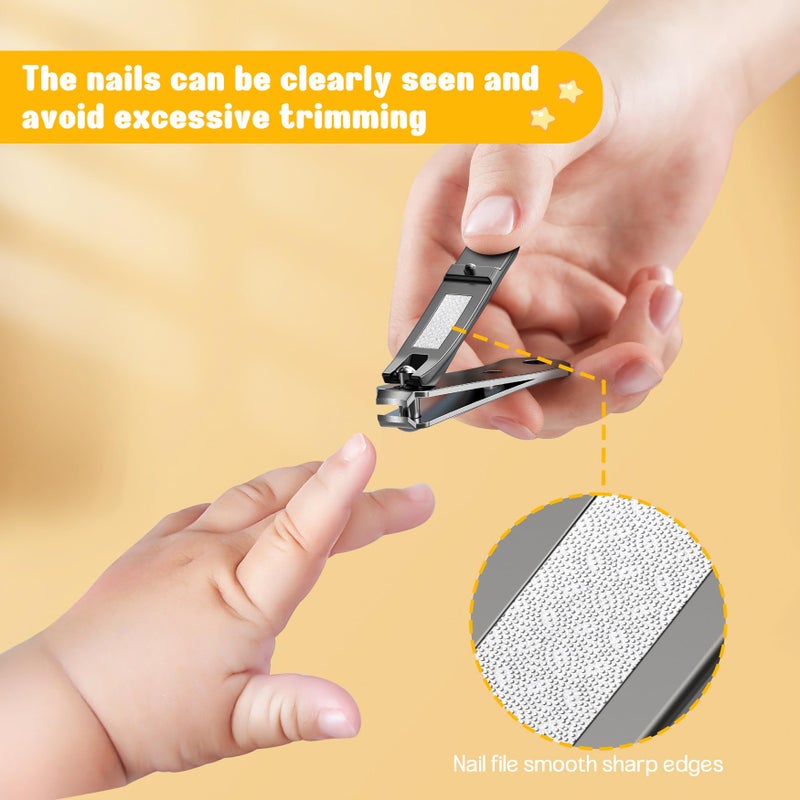 FVION Kids Nail Clipper - Stainless Steel Baby Nail Trimmer, Small Jaw Finger Baby Nail Clippers for Toddler, Kids, Infant, Babies - Nail Grooming Tool Safe for Newborn and Up - Image 5