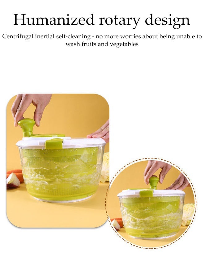 DUNISO Salad Dehydrator, Multifunctional Salad Dehydrator, Vegetable Washer, Drain Easily, Suitable for Salad Greens, Lettuce, Fruits and Vegetables - Image 4