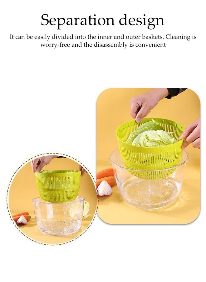 DUNISO Salad Dehydrator, Multifunctional Salad Dehydrator, Vegetable Washer, Drain Easily, Suitable for Salad Greens, Lettuce, Fruits and Vegetables - Image 5