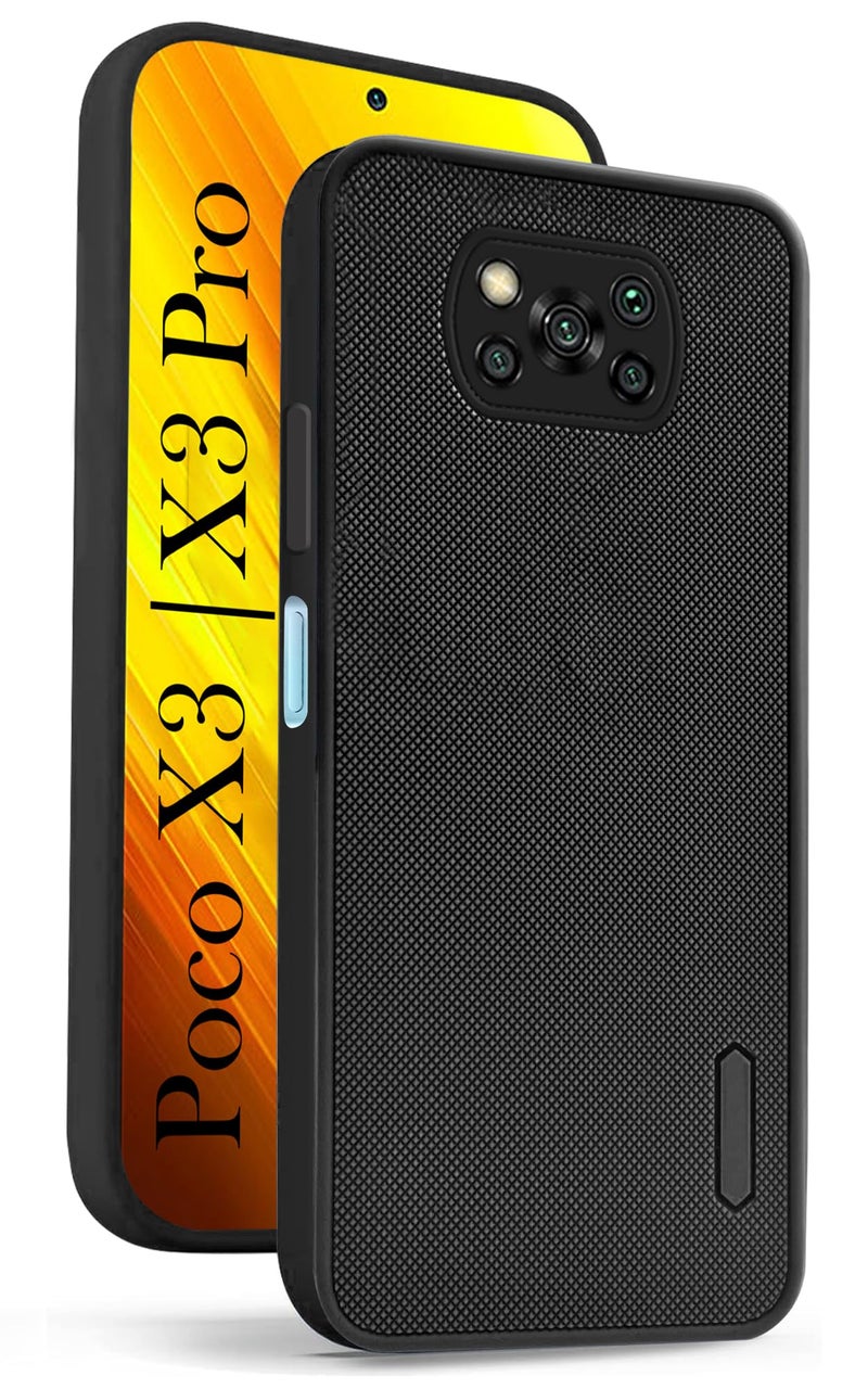 Jkobi Back Cover Case for Poco X3 | Poco X3 Pro (Textured Grip Design | Camera Protection | Slim and Light Weight | Soft Touch and Feel | Black) - Image 1