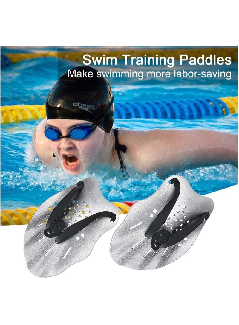 Swim Training Hand Paddles - Adjustable Straps, Ergonomic Design, for Men & Women, Lightweight & Versatile - Image 4