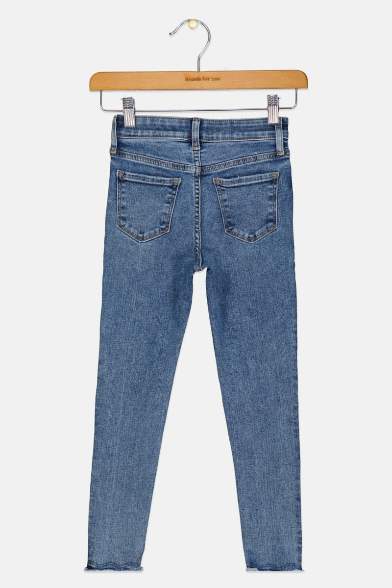 GAP Kids Girl Washed Stretchable Denim, Blue  - Image 2