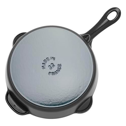 STAUB Cast Iron 8.5-inch Traditional Deep Skillet - Black - Image 5