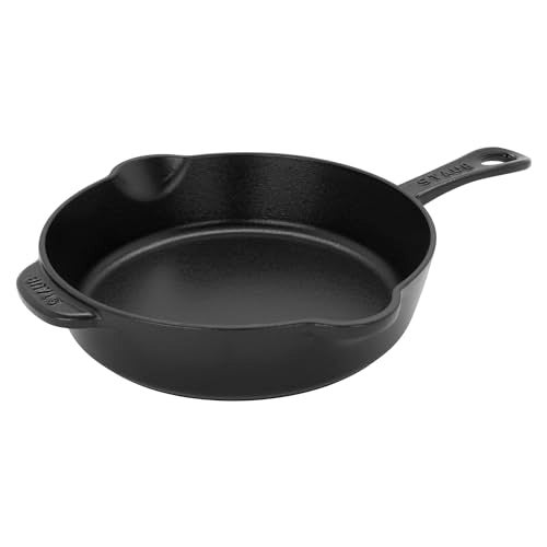 STAUB Cast Iron 8.5-inch Traditional Deep Skillet - Black - Image 1