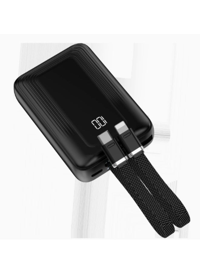 Power Bank, 20,000mAh 22.5W High-Speed Portable Charger with Built-In USB-C Cable, Battery Pack For iPhone 17/17 Air/17 Pro/17 Pro Max/16 Series, Galaxy, and More (Black, 20000 mAh) - Image 1