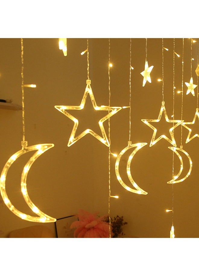 HOMESTAR Solar-Powered LED Star and Moon String Lights Fairy String Star Decorative Lights with Ideal Curtain Lights for Bedroom, For Party and Festival  Multicolour 3.5meter  - Image 2