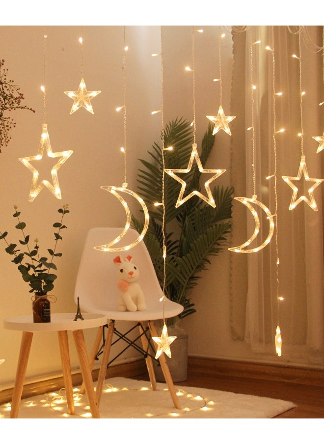HOMESTAR Solar-Powered LED Star and Moon String Lights Fairy String Star Decorative Lights with Ideal Curtain Lights for Bedroom, For Party and Festival  Multicolour 3.5meter  - Image 5