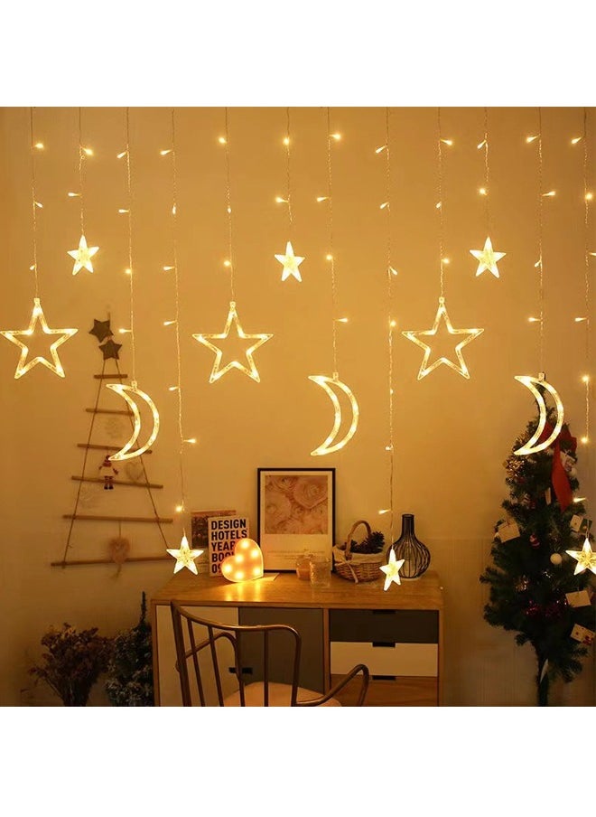 HOMESTAR Solar-Powered LED Star and Moon String Lights Fairy String Star Decorative Lights with Ideal Curtain Lights for Bedroom, For Party and Festival  Multicolour 3.5meter  - Image 3