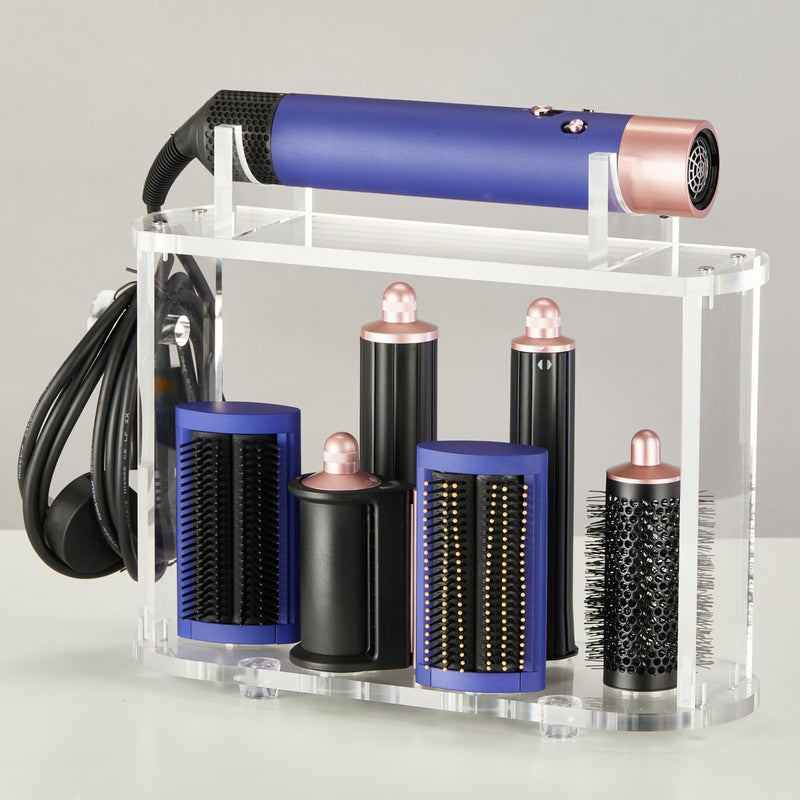 LifeLAZA Acrylic Holder and Organizer Compatible with Airwrap of Dyson and Airwrap Attachments Airwrap Stand Storage Countertop Airwrap Styler Rack Compatible with Airwrap Accessories - Image 2