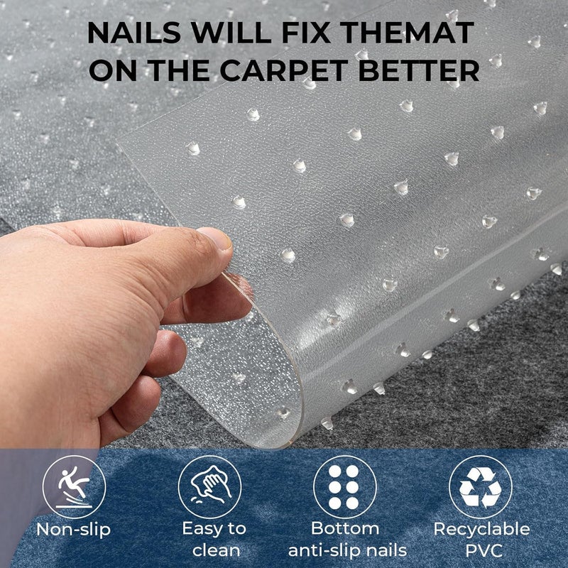 THAMIAO Pet Carpet Protector for Doorways - 14.9â€x43.3â€ Clear Heavy-Duty PVC Scratch Guard | Waterproof, Non-Toxic, Cut-to-Fit Runner for Dogs & Cats (Stops Scratching, Stains) (Clear, 1 PC) - Image 3