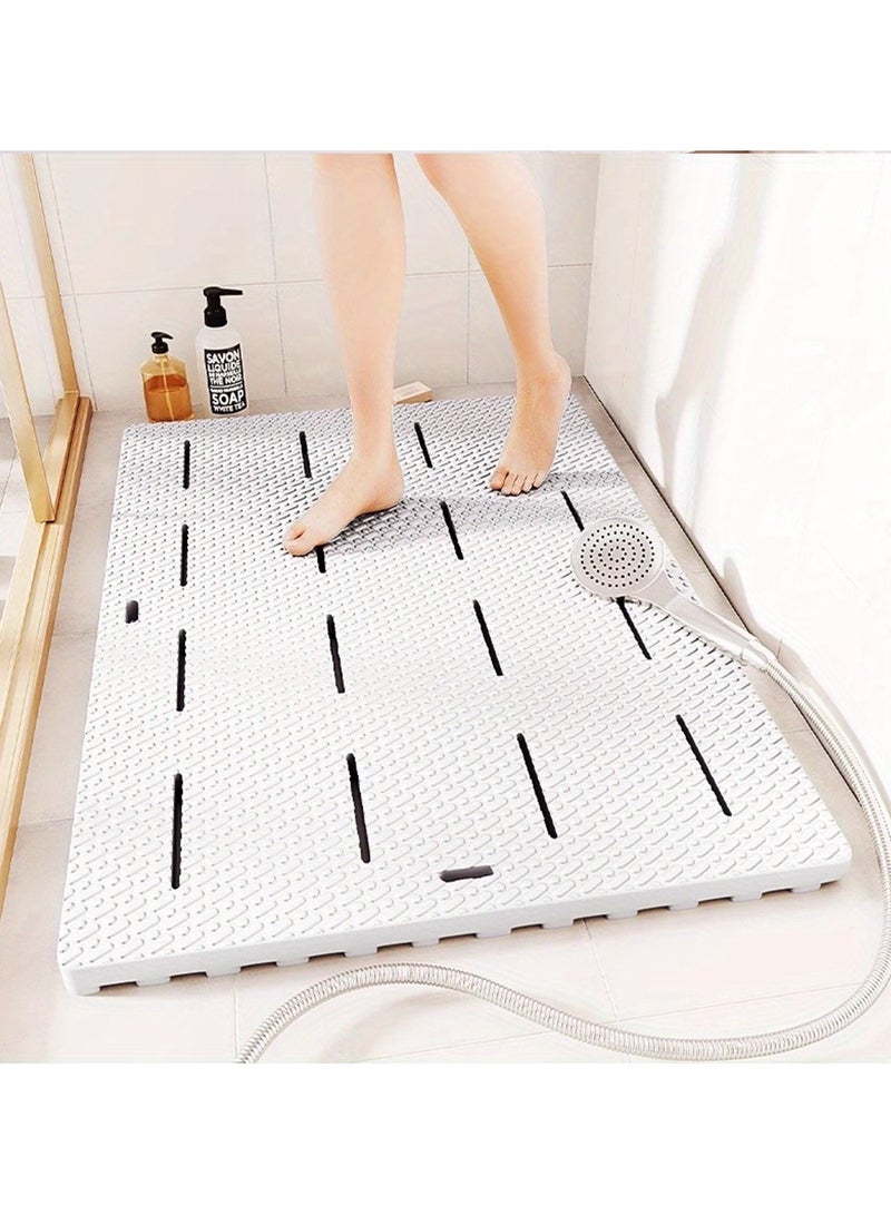 Bathroom Anti-Slip Mat Shower Safety Foam Mat Waterproof High-Drainage Mat Comfortable Thick Bath Mat for Bathroom Use  - Image 1