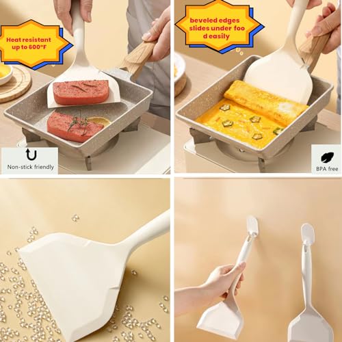 Armrouns Silicone Wide Pancake Spatula Turner, Heat Resistant flipper Spatulas for Cooking, Pancake, Pizza, Omelet. - Image 4