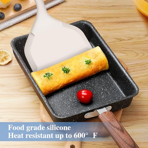 Armrouns Silicone Wide Pancake Spatula Turner, Heat Resistant flipper Spatulas for Cooking, Pancake, Pizza, Omelet. - Image 2