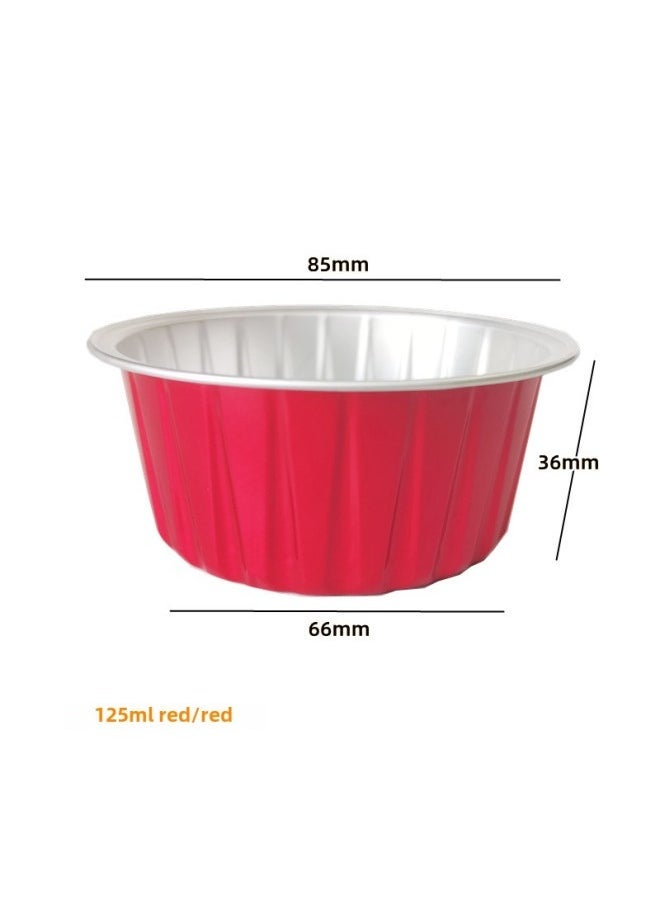 125ml Multi-color Aluminum Foil Baking Cups Heat-resistant Cake Cups Barbecue-ready Tin Foil-Specifications - Image 1