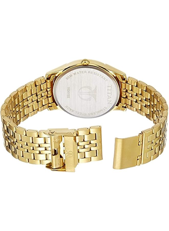 تيتان ساعة كاريشما أنالوج للرجال بمينا أبيض Nk1636Ym01 - Image 2