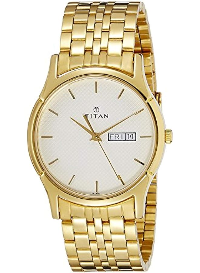 تيتان ساعة كاريشما أنالوج للرجال بمينا أبيض Nk1636Ym01 - Image 1