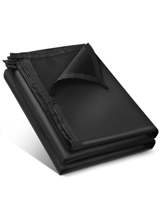 Honsaifau Waterproof Tarp Cover for Outdoor: Multi-Purpose Oxford Tarpaulin with Reinforced Webbing Loops for Camping Boat Pool Roof Tent - Durable and Tear Resistant Black (5ftx6ft) - Image 1
