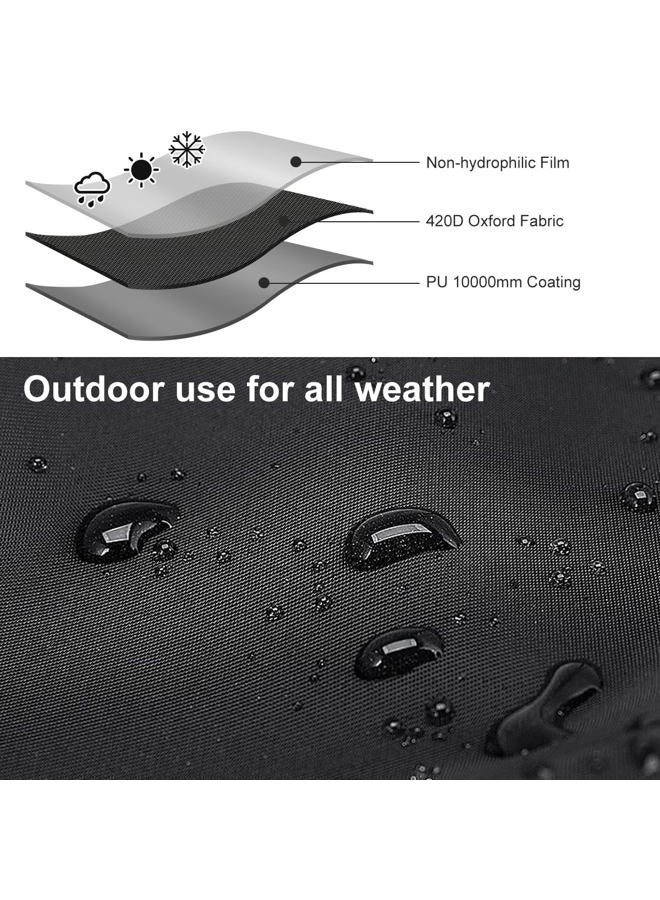 Honsaifau Waterproof Tarp Cover for Outdoor: Multi-Purpose Oxford Tarpaulin with Reinforced Webbing Loops for Camping Boat Pool Roof Tent - Durable and Tear Resistant Black (5ftx6ft) - Image 4