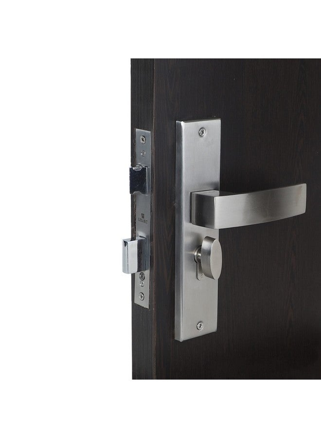 CRUST Heavy Duty Mortise Door Lock Set for Main Door, Door Handle Lock Set for Main Door Lock, Office/Hotel/Bathroom (CRZ-10001, Matt Satin) - Image 2