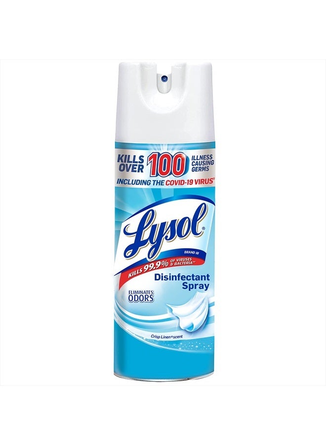 Lysol Sanitizing and Antibacterial Spray for Disinfecting & Deodorizing, Crisp Linen, 12.5 Fl Oz - Image 1