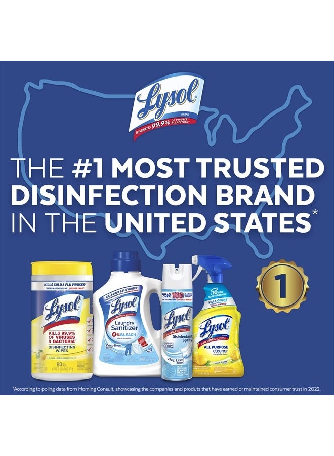 Lysol Sanitizing and Antibacterial Spray for Disinfecting & Deodorizing, Crisp Linen, 12.5 Fl Oz - Image 5