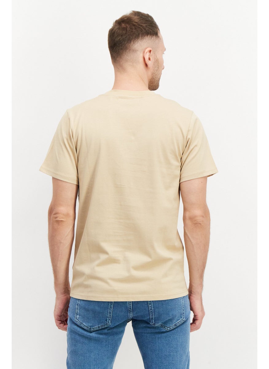 Men Crew Neck Short Sleeve Graphic Printed T-Shirt, Beige - pzsku/Z60218F85E69605F6D7F9Z/45/_/1724351010/119bbb4b-6d58-4118-839b-429293f48292