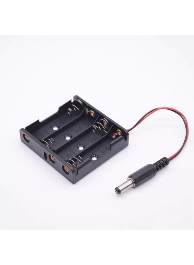 6V Battery Holder No. 7 AAA4 Section Series No. 5 AA Mobile Power Box With 5.5*2.1MMDC Power Plug Cable-Color:No.7/AAA  - Image 2