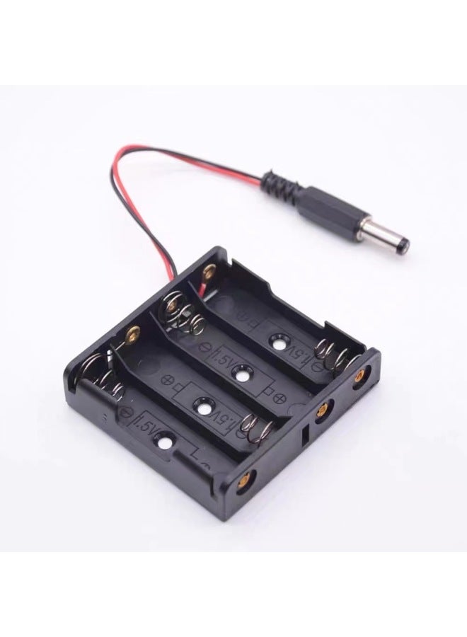 6V Battery Holder No. 7 AAA4 Section Series No. 5 AA Mobile Power Box With 5.5*2.1MMDC Power Plug Cable-Color:No.7/AAA  - Image 4