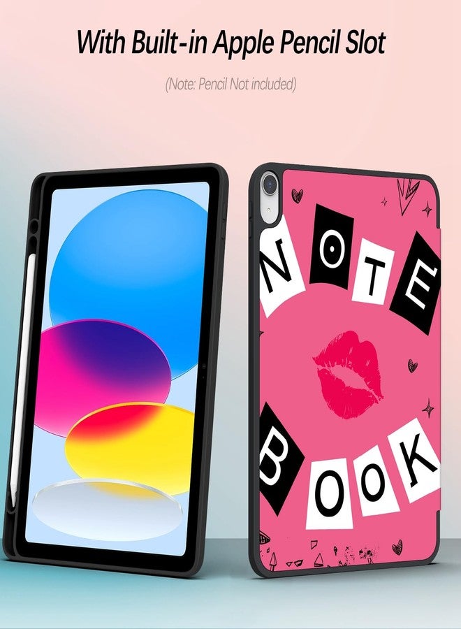 Xkladz جراب Xkladz لجهاز iPad (A16) الجيل الحادي عشر (2025) مقاس 11 بوصة، وجهاز iPad الجيل العاشر (2022) مقاس 10.9 بوصة، جراب مزود بحامل قلم، غطاء خلفي شفاف بتصميم أنيق للنساء والفتيات، خاصية التشغيل/الإيقاف التلقائي، زهور وردية وبيضاء - Image 3