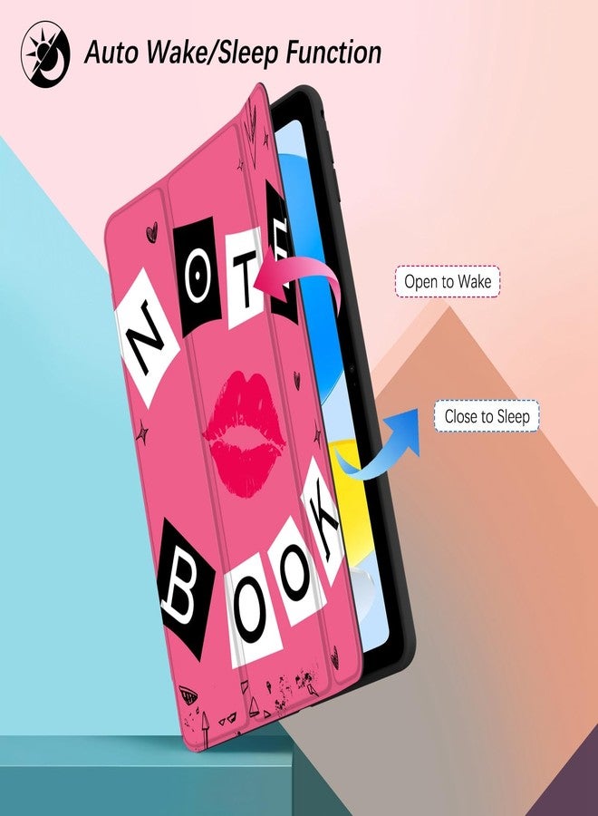 Xkladz جراب Xkladz لجهاز iPad (A16) الجيل الحادي عشر (2025) مقاس 11 بوصة، وجهاز iPad الجيل العاشر (2022) مقاس 10.9 بوصة، جراب مزود بحامل قلم، غطاء خلفي شفاف بتصميم أنيق للنساء والفتيات، خاصية التشغيل/الإيقاف التلقائي، زهور وردية وبيضاء - Image 2