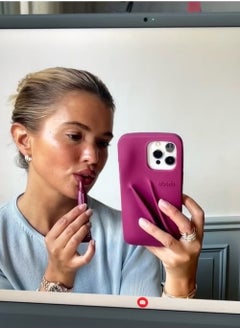 rhode iPhone 14 Pro Max Silicone Lip Holder for Cell Phone, Lip Gloss Adhesive Sleeve Case for iPhone 14 Pro Max, Lip Holder Stick-on Phone Cover for iPhone 14 Pro Max 6.7 inch（Espresso）  - Image 4