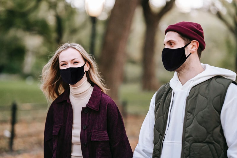 SNM Apparels 3-layer Cotton Basic Face Mask (Adult) (Adult L/XL, Black) - Image 2