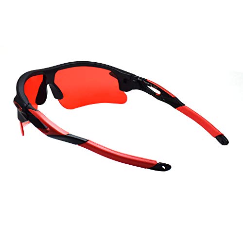 Peter Jones Red Sports Sunglasses for Driving, Biking, Cycling with HD Vision Lenses (NDM007RD) - Image 5