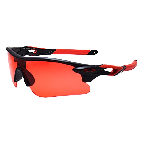 Peter Jones Red Sports Sunglasses for Driving, Biking, Cycling with HD Vision Lenses (NDM007RD) - Image 2