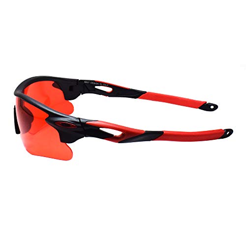 Peter Jones Red Sports Sunglasses for Driving, Biking, Cycling with HD Vision Lenses (NDM007RD) - Image 4