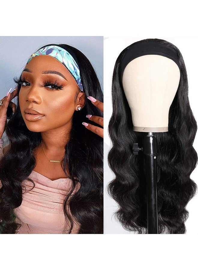 HighEr Headband Wig Human Hair Body Wave 16 Inch Glueless None Lace Front Wig Brazilian Virgin Hair Wear And Go Wigs For Black Women 150% Density Wigs Natural Black Color - Image 2