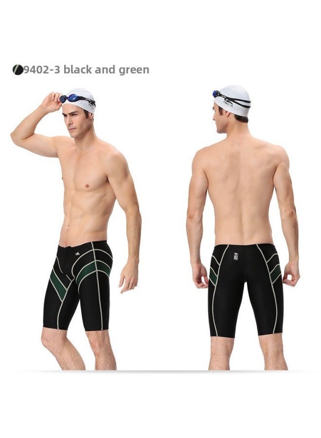 Loquat Yingfa Waterproof Chlorine-resistant Quick-drying Competition Racing Professional Training Five-point Knee-length Swimming Trunks 9402 Swimming Union Certification-Color:9402-2- - Image 4