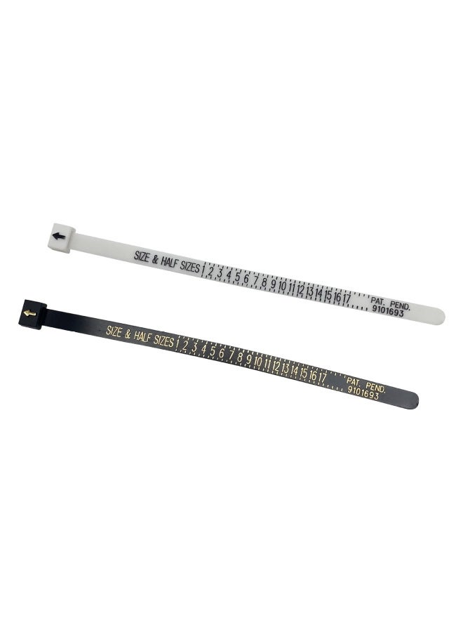 With Magnifying Glass Ring Measuring Strip Finger Size Measuring Soft Ruler Belt Measuring Ring Beauty-Model:Ring Strip Meidu Black Without Patent  - Image 3