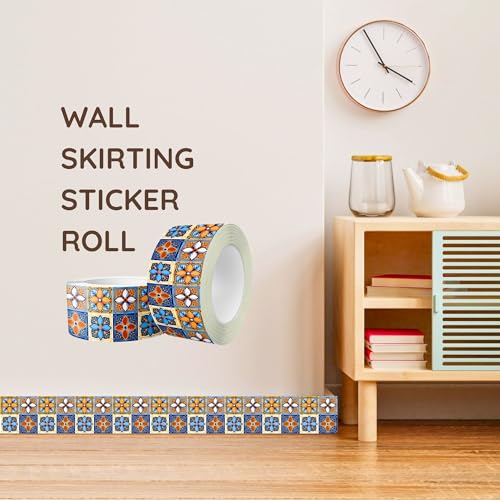 Brandian Strip Tile Sticker Self-Adhesive Waterproof Mosaic for Kitchen Backsplash and Wall Decoration, Vintage-Inspired (12 Strips, 48 x 10 cm Each - Final Size 576 x 10 cm) - Image 3
